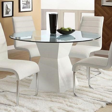 Furniture of america glass dining table outlet